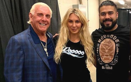 charlotte in the middle with her dad on right side and andrade on right 